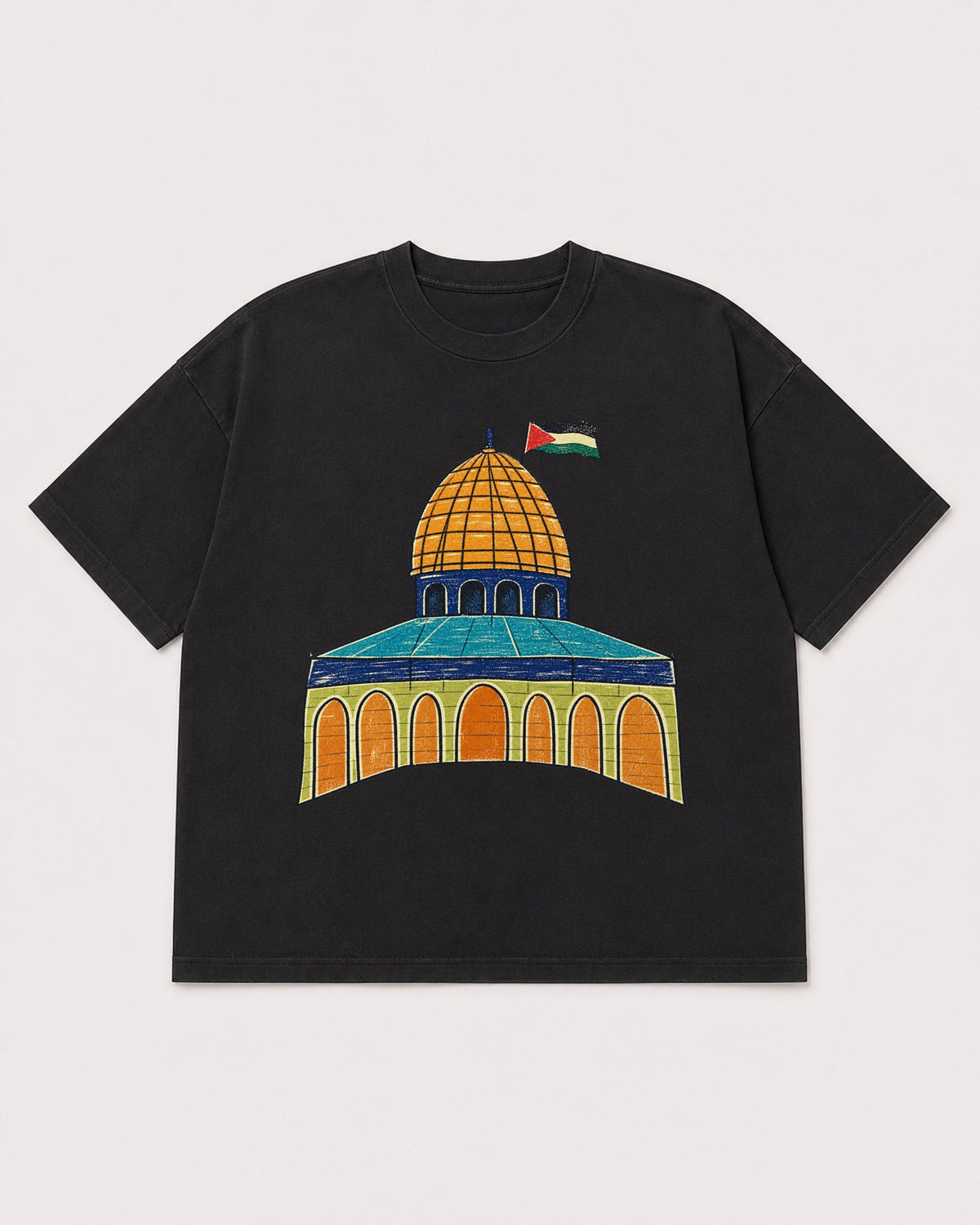 Mockup Boxy Heavyweight Tee Black product