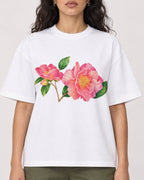 Mockup Boxy Heavyweight Tee White female close-up 07