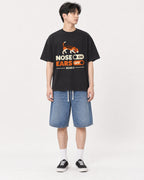 Mockup Boxy Heavyweight Tee Black male full-body 31