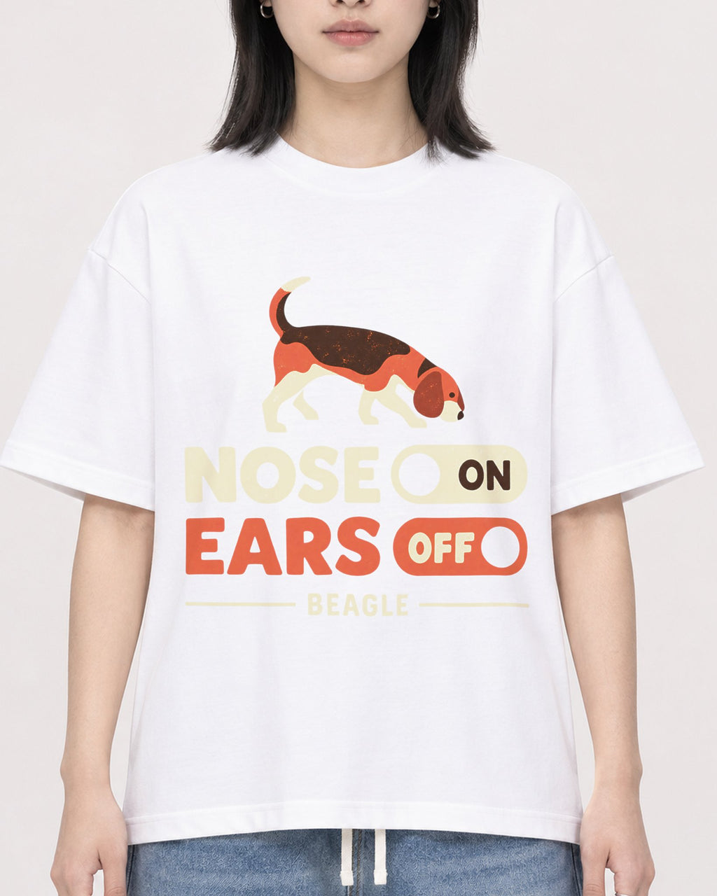 Mockup Boxy Heavyweight Tee White female close-up 31