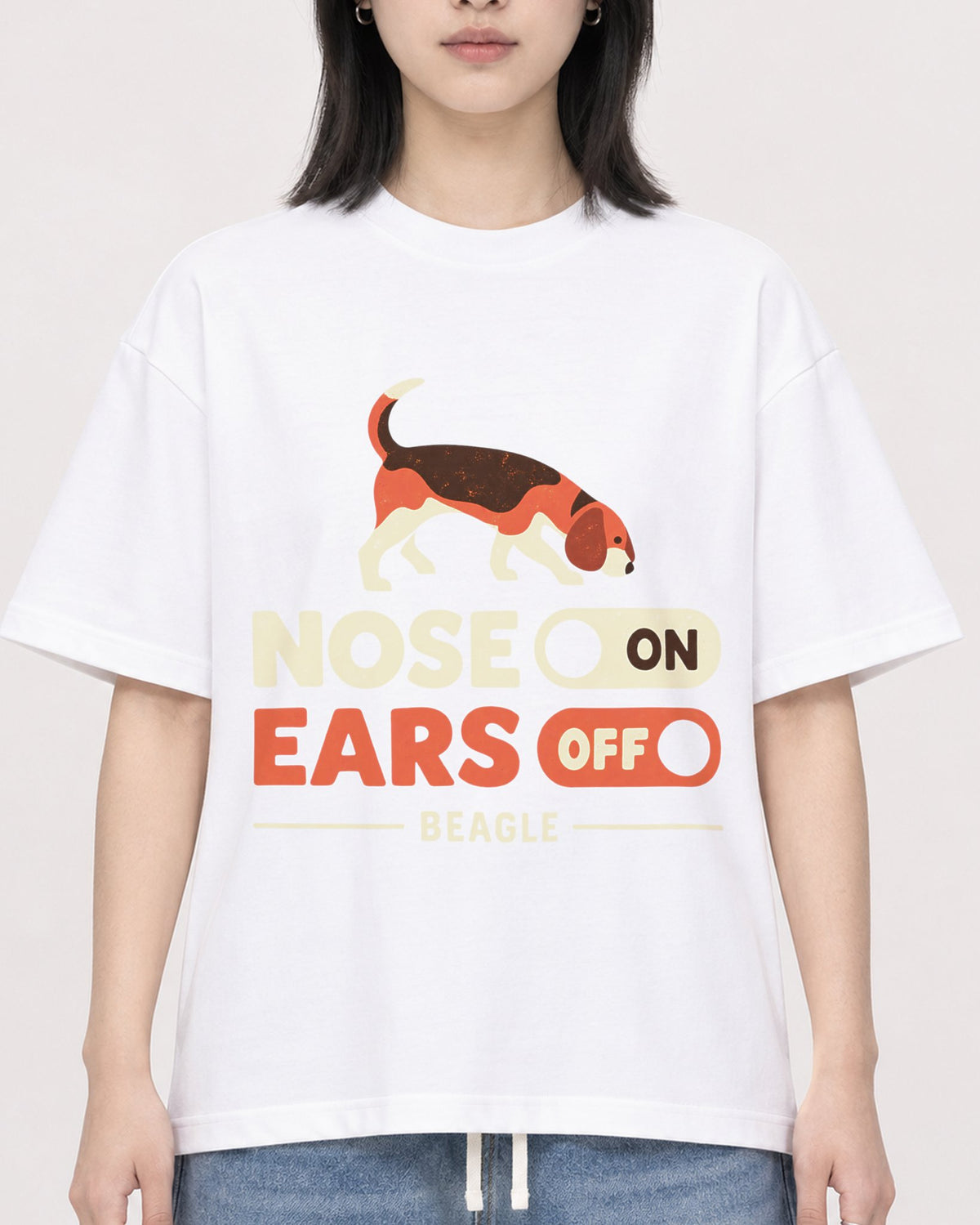Mockup Boxy Heavyweight Tee White female close-up 31