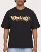 Mockup Boxy Heavyweight Tee Black male close-up 05