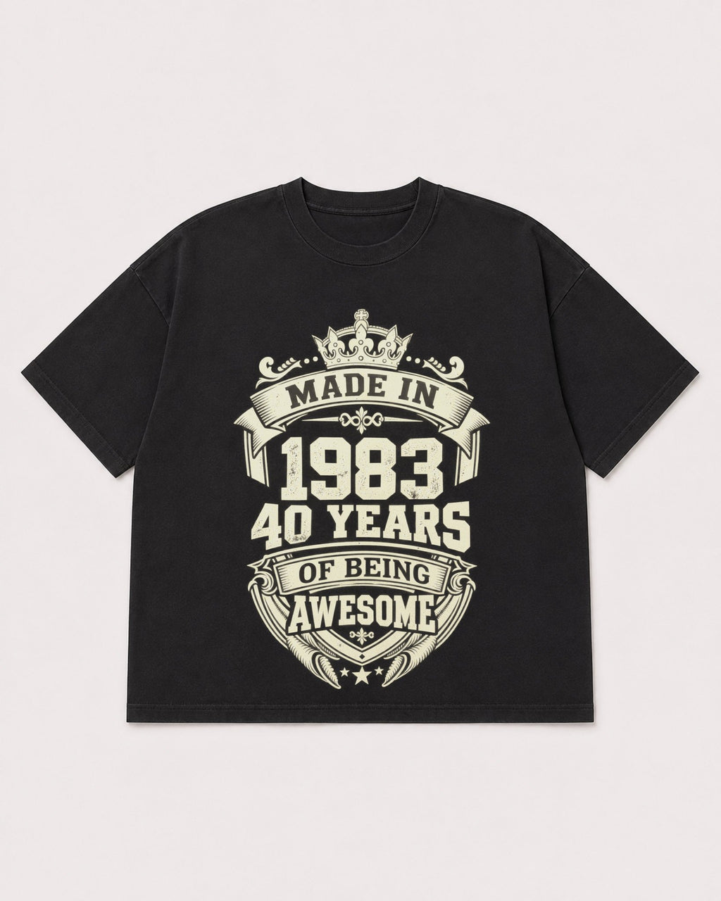 Mockup Boxy Heavyweight Tee Black product