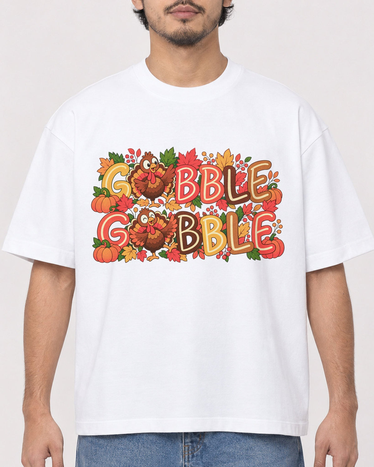 Mockup Boxy Heavyweight Tee White male close-up 02