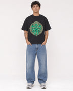 Mockup Boxy Heavyweight Tee Black male full-body 06
