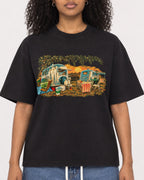 Mockup Boxy Heavyweight Tee Black female close-up 05