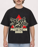 Mockup Boxy Heavyweight Tee Black male close-up 09