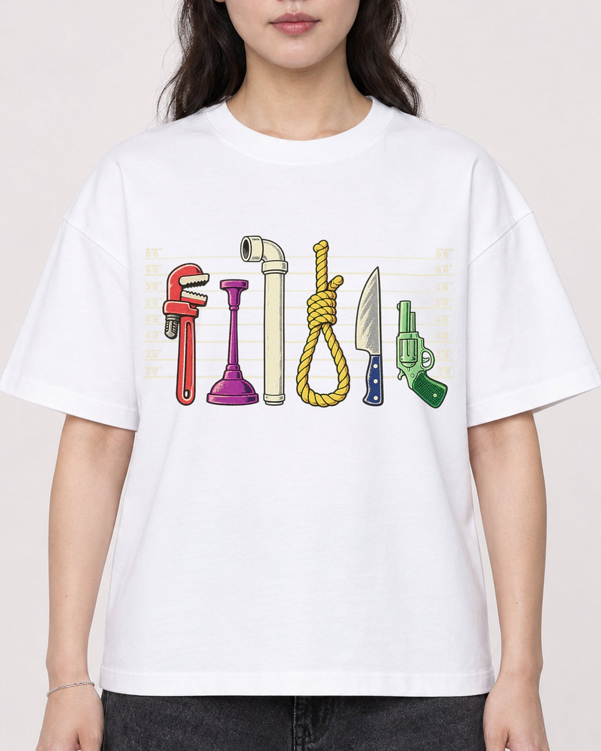 Mockup Boxy Heavyweight Tee White female close-up 03