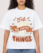 Mockup Boxy Heavyweight Tee White female close-up 10