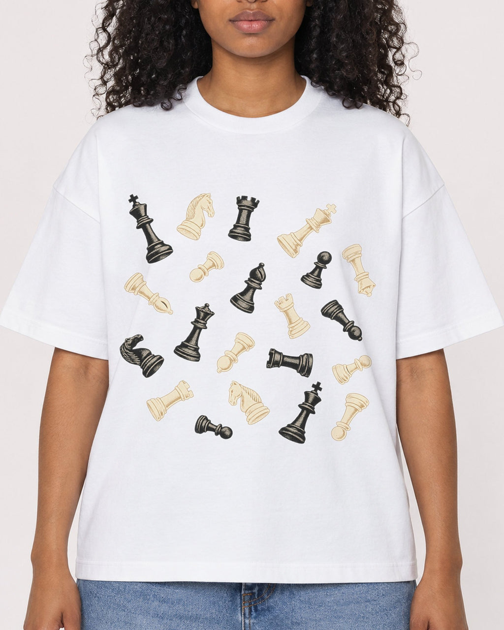 Mockup Boxy Heavyweight Tee White female close-up 05