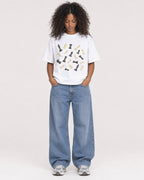 Mockup Boxy Heavyweight Tee White female full-body 05