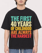Mockup Boxy Heavyweight Tee Black male close-up 03