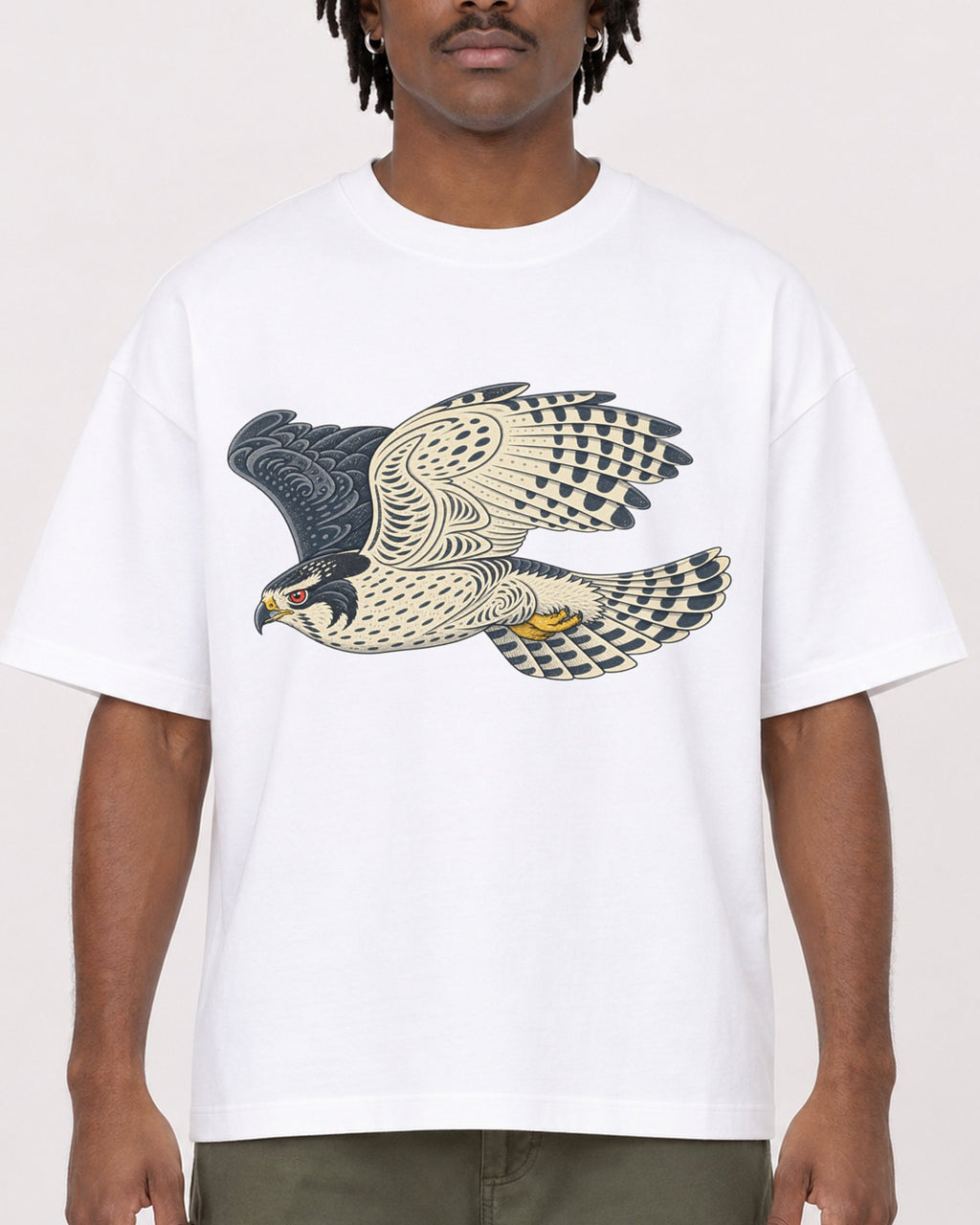 Mockup Boxy Heavyweight Tee White male close-up 04