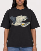 Mockup Boxy Heavyweight Tee Black female close-up 04