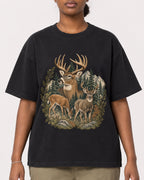 Mockup Boxy Heavyweight Tee Black female close-up 34