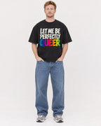 Mockup Boxy Heavyweight Tee Black male full-body 38