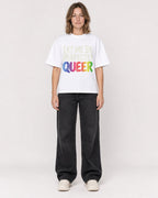 Mockup Boxy Heavyweight Tee White female full-body 38