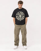 Mockup Boxy Heavyweight Tee Black male full-body 08