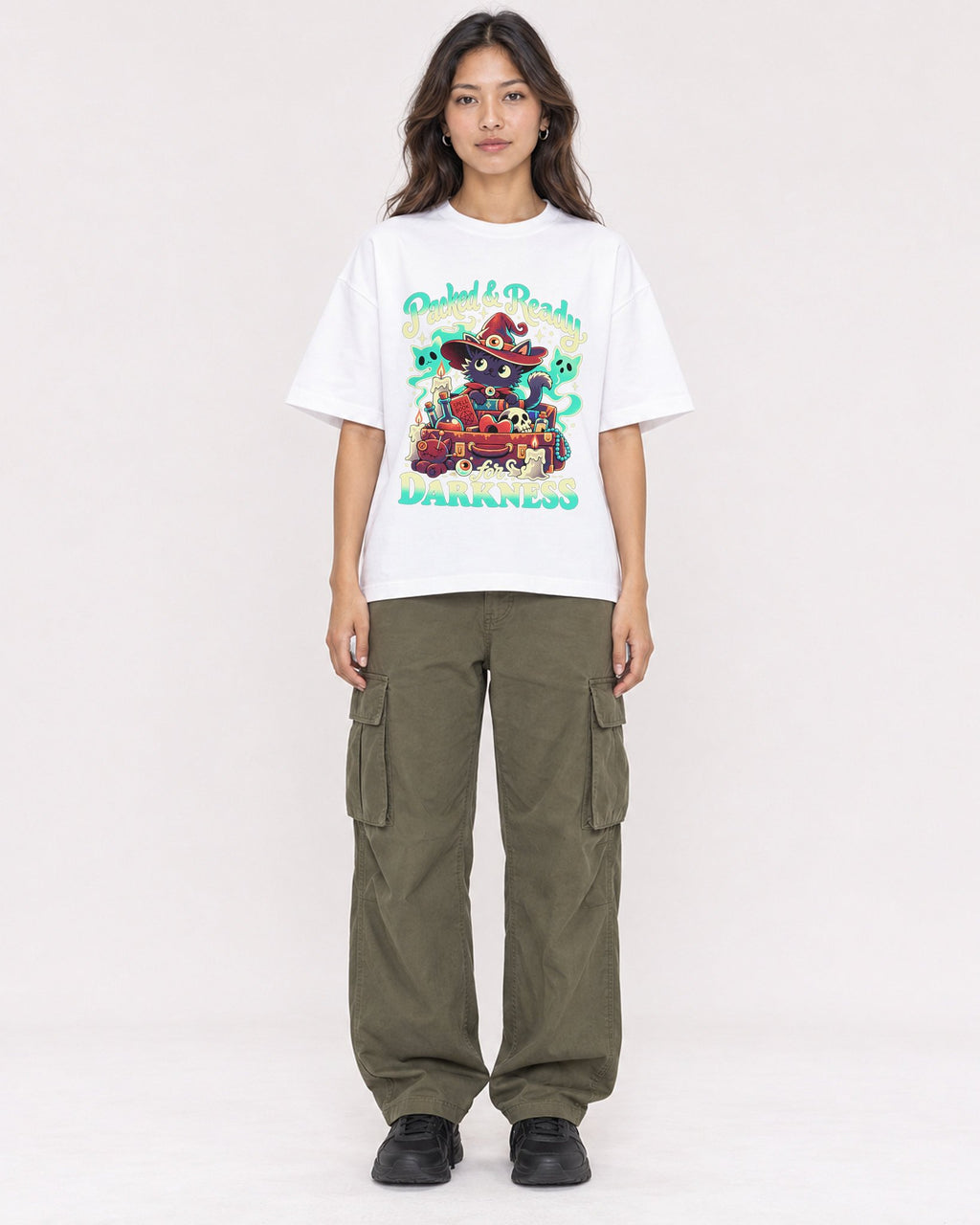 Mockup Boxy Heavyweight Tee White female full-body 02