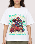 Mockup Boxy Heavyweight Tee White female close-up 02