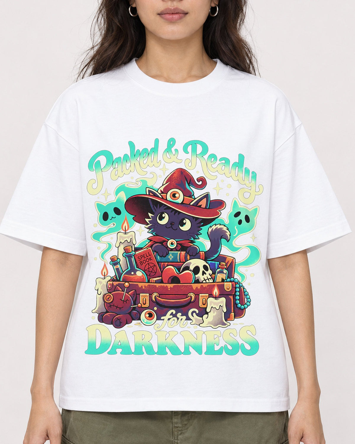 Mockup Boxy Heavyweight Tee White female close-up 02