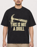 Mockup Boxy Heavyweight Tee Black male close-up 32