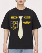 Mockup Boxy Heavyweight Tee Black male close-up 01