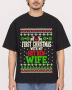 Mockup Boxy Heavyweight Tee Black male close-up 02