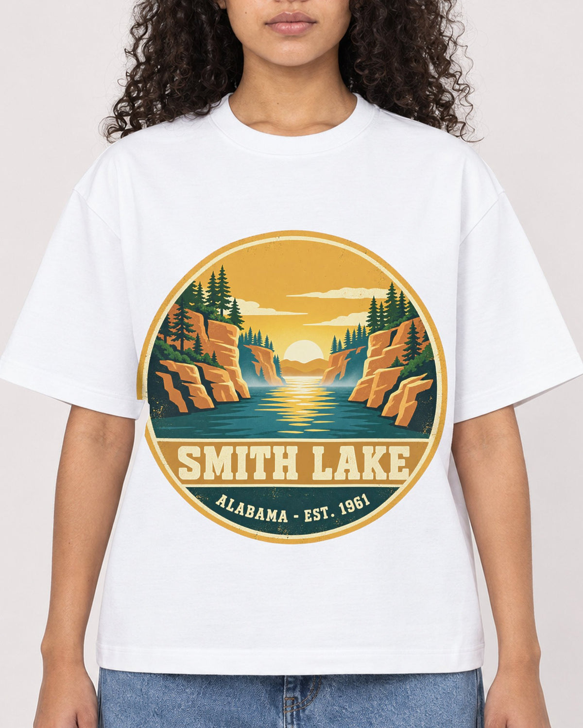 Mockup Boxy Heavyweight Tee White female close-up 10