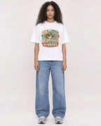 Mockup Boxy Heavyweight Tee White female full-body 10