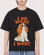 Mockup Boxy Heavyweight Tee Black male close-up 11