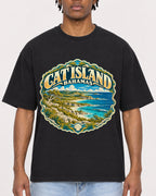 Mockup Boxy Heavyweight Tee Black male close-up 05