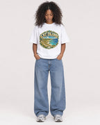 Mockup Boxy Heavyweight Tee White female full-body 05