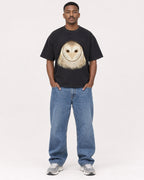 Mockup Boxy Heavyweight Tee Black male full-body 14