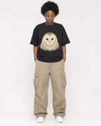 Mockup Boxy Heavyweight Tee Black female full-body 14