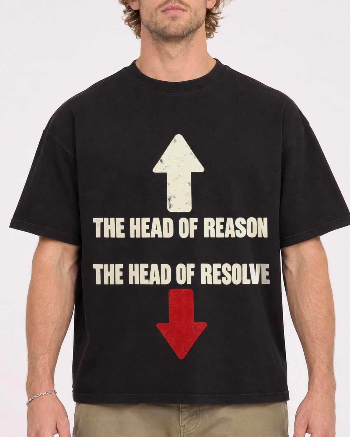 Mockup Boxy Heavyweight Tee Black male close-up 28