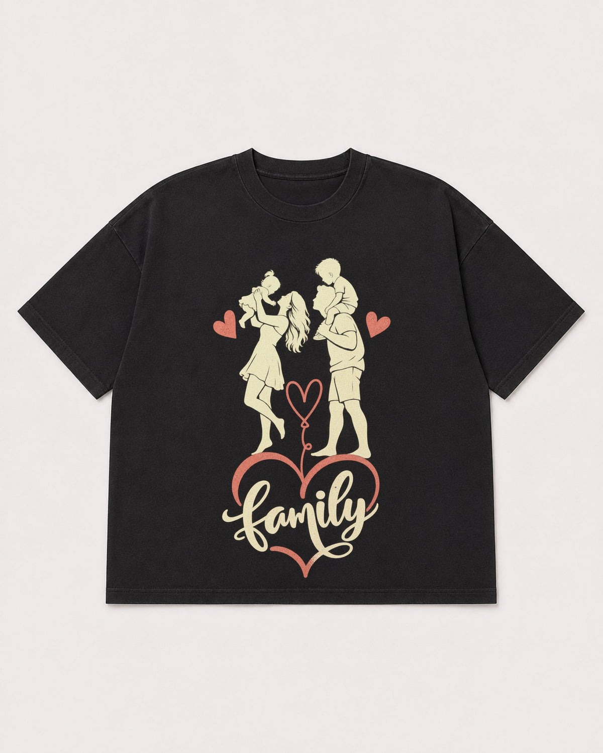 Mockup Boxy Heavyweight Tee Black product