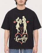 Mockup Boxy Heavyweight Tee Black male close-up 03