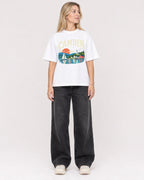 Mockup Boxy Heavyweight Tee White female full-body 08