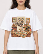 Mockup Boxy Heavyweight Tee White female close-up 02