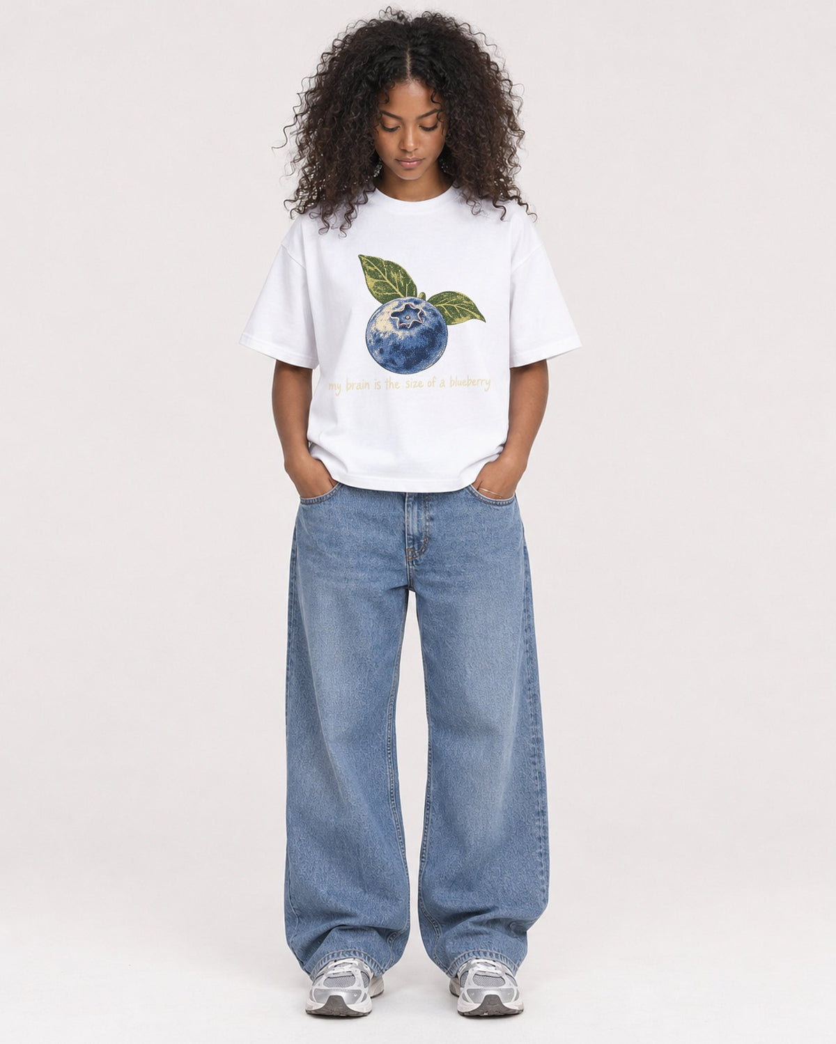 Mockup Boxy Heavyweight Tee White female full-body 05