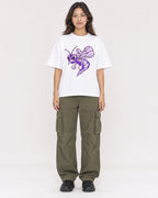 Mockup Boxy Heavyweight Tee White female full-body 02