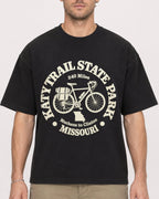 Mockup Boxy Heavyweight Tee Black male close-up 08