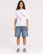 Mockup Boxy Heavyweight Tee White female full-body 06