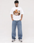 Mockup Boxy Heavyweight Tee White male full-body 07