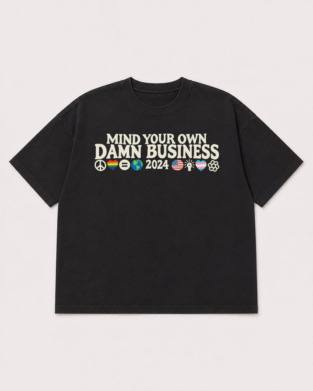 Mockup Boxy Heavyweight Tee Black product