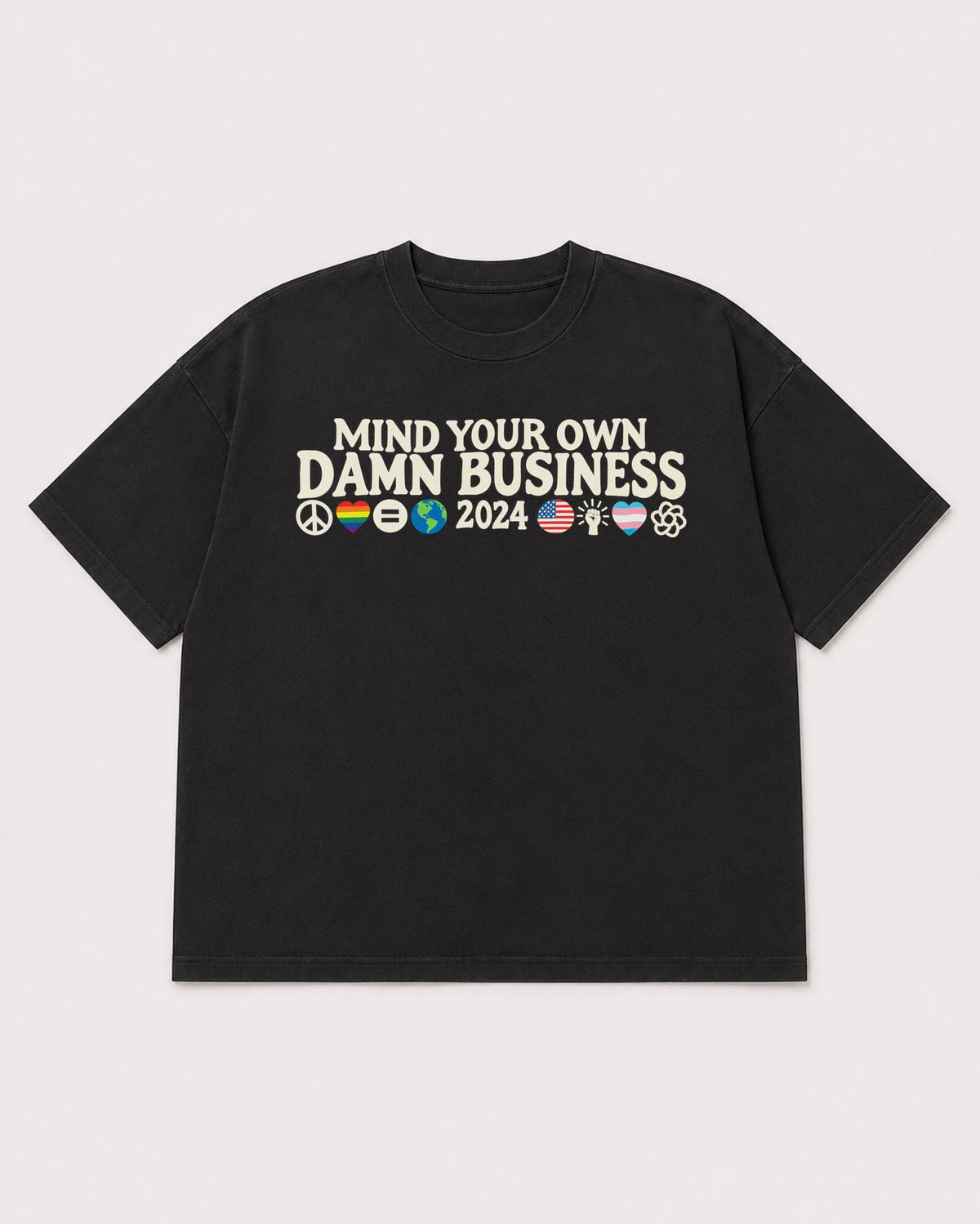 Mockup Boxy Heavyweight Tee Black product