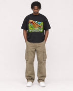 Mockup Boxy Heavyweight Tee Black male full-body 04