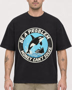 Mockup Boxy Heavyweight Tee Black male close-up 48