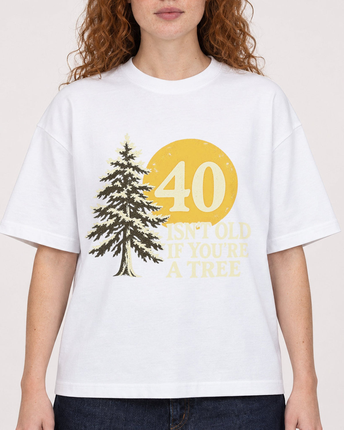 Mockup Boxy Heavyweight Tee White female close-up 09